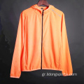 Λεπτό φερμουάρ πολυεστέρα Αθλητισμού Windbreaker Jacket